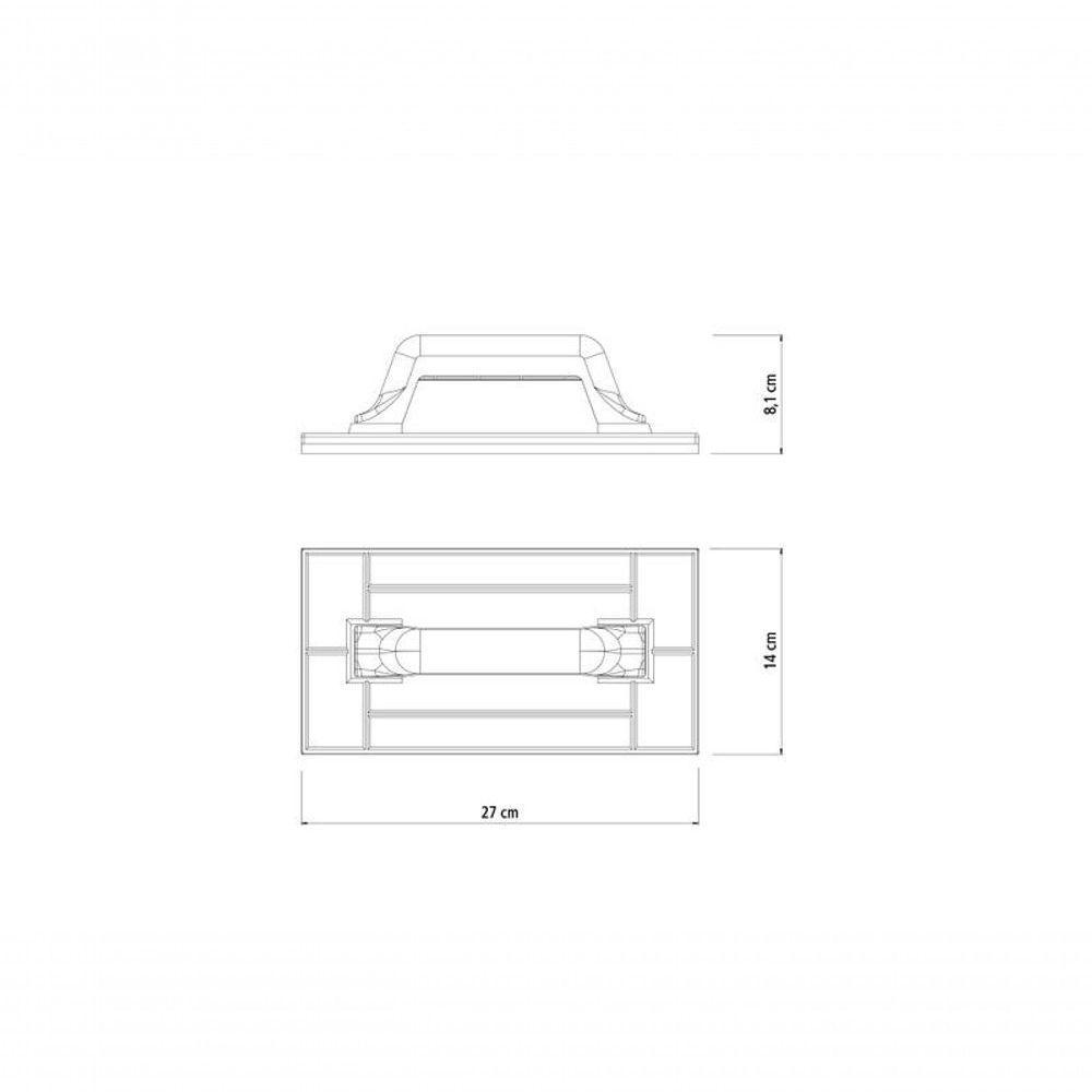Desempenadeira Plástica Com Base Lisa De Eva Tramontina Sem Dentes - 2