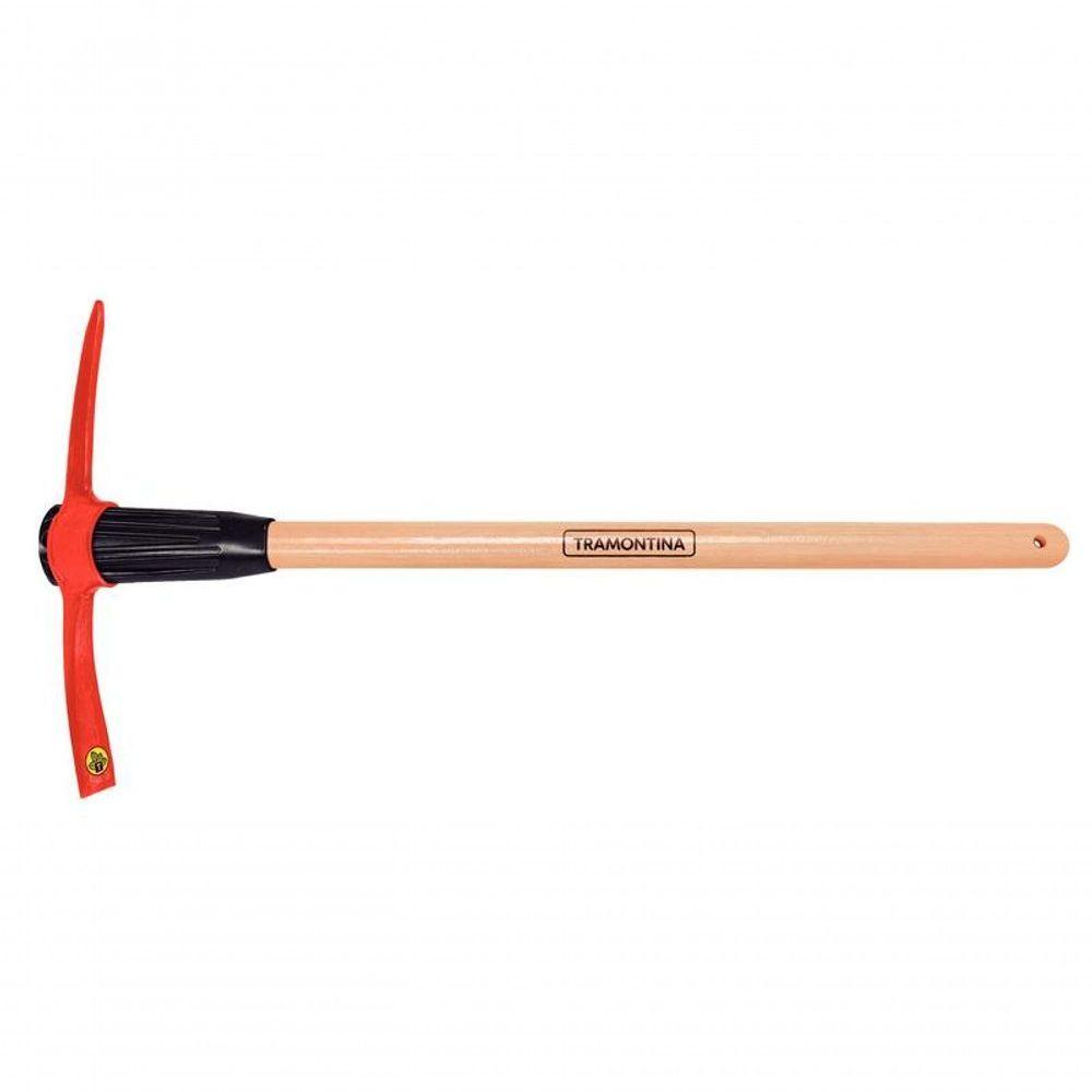 Picareta Estreita Tramontina Metálica Leve Tamanho 4 Com Cabo De Madeira 90cm - 1