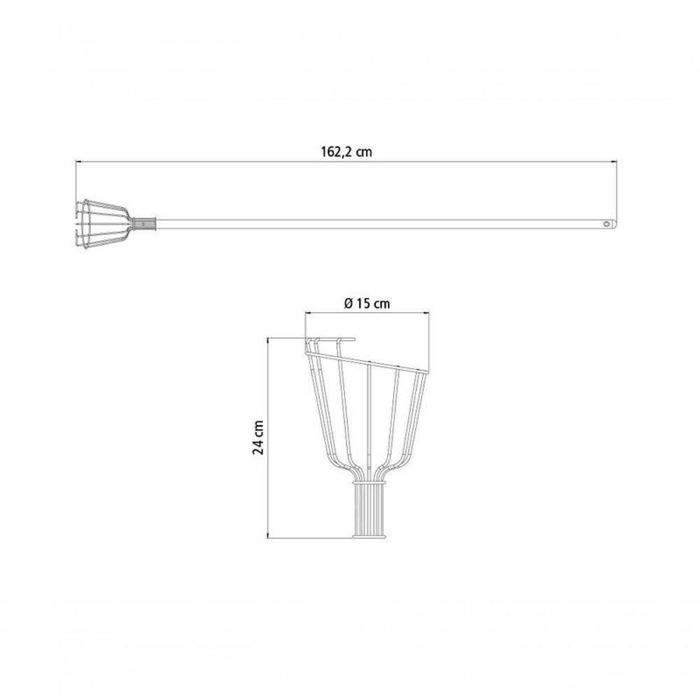 Colhedor De Frutas Tramontina Médio Em Aço Com Cabo 145cm - 3