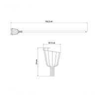 Colhedor De Frutas Tramontina Médio Em Aço Com Cabo 145cm - 3