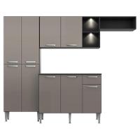 Cozinha Compacta com Armário e Balcão com Tampo Preta - 1