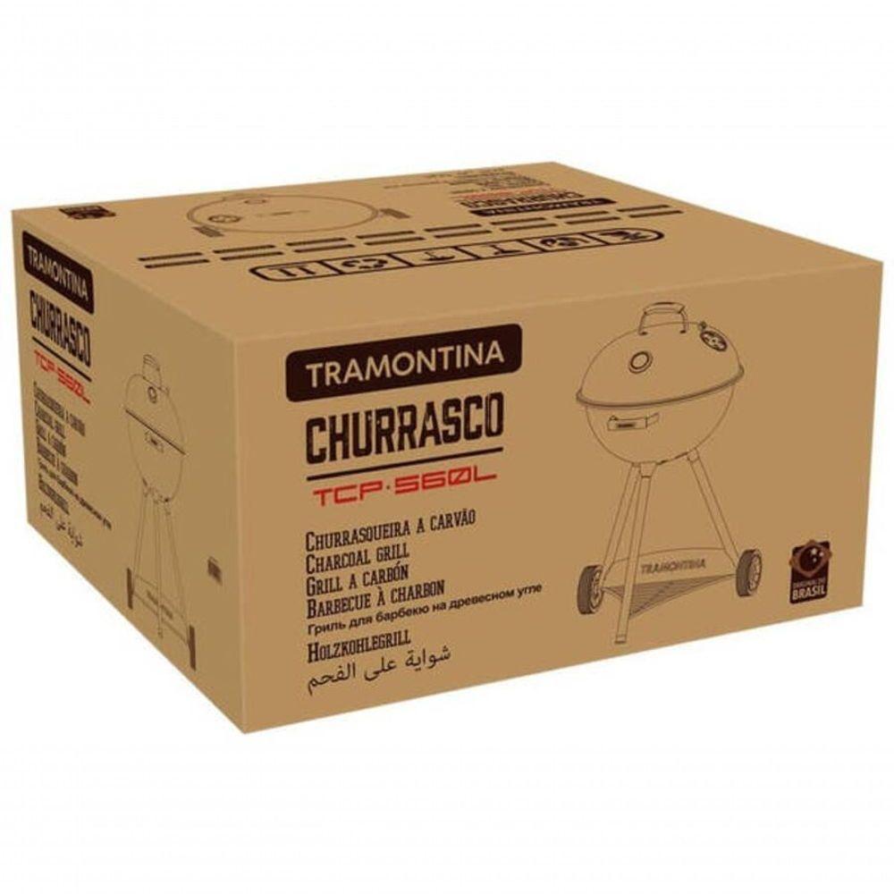 Churrasqueira A Carvão Tramontina Tcp-560l Aço Esmaltado Com Grelha E Utensílios - 3