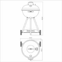 Churrasqueira A Carvão Tramontina Tcp-560l Aço Esmaltado Com Grelha E Utensílios - 4