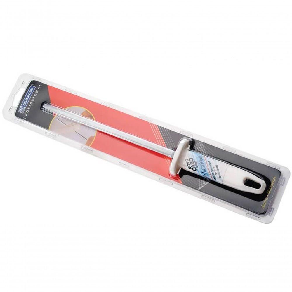 Chaira Estriada Tramontina Profissional Com Haste Em Aço Carbono E Cabo Em Polipropileno Branco 8" - 1