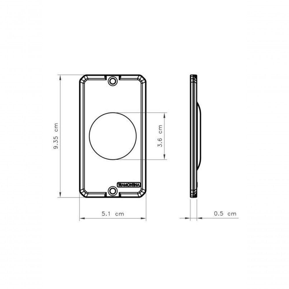 Tampa Para Condulete Tramontina 1-2 E 3-4 Com 1 Posto Redondo E Com Pintura Eletrostática A Pó - 1