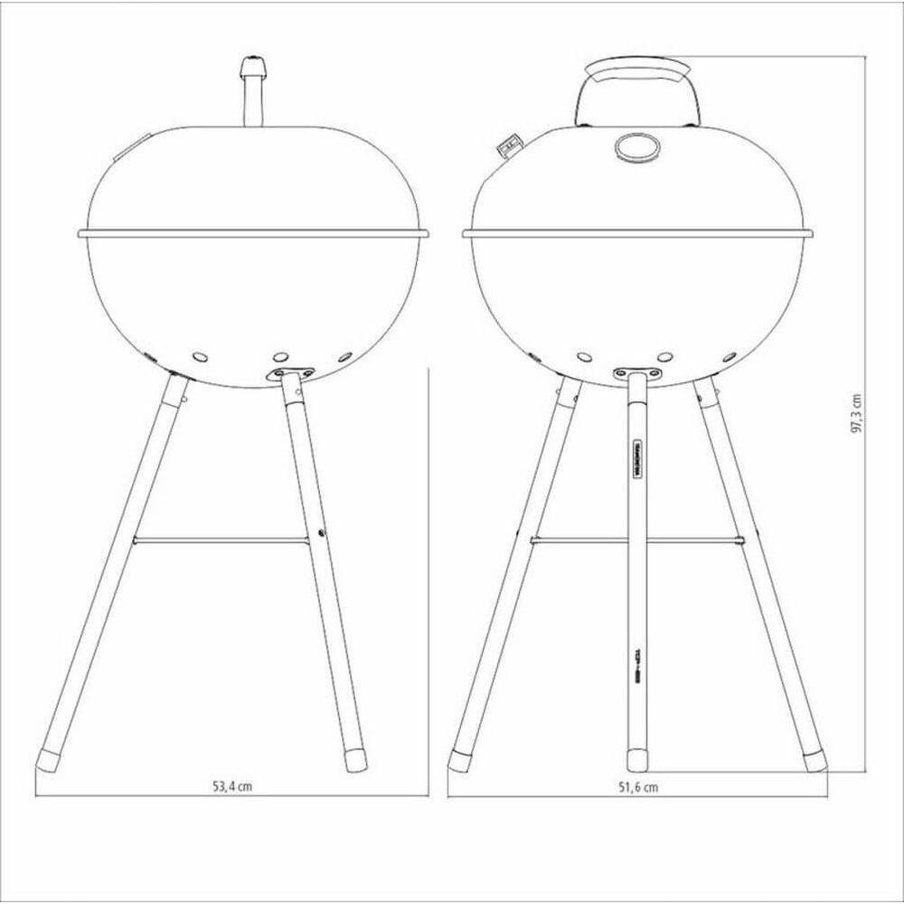 Churrasqueira A Carvão Tramontina Tcp-450l Com Tampa E Utensílios Em Inox - 5