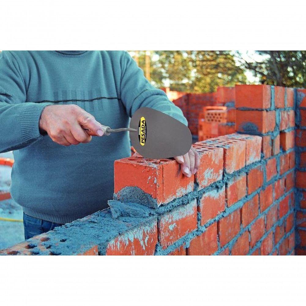 Colher De Pedreiro Redonda Tramontina 7 Em Aço Cabo De Madeira - 2