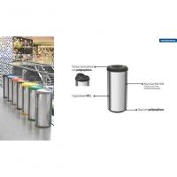 Lixeira Inox Tramontina Piemonte Com Acabamento Acetinado E Tampa Basculante Preta 40 Litros - 3