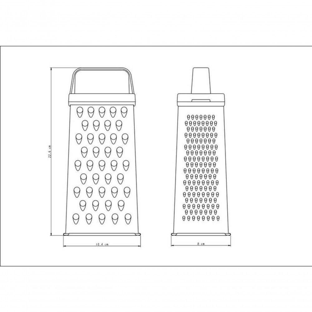 Ralador 4 Faces Tramontina Utilitá Em Aço Inox Branco - 4