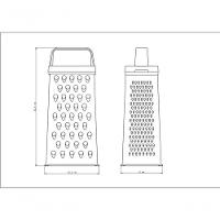 Ralador 4 Faces Tramontina Utilitá Em Aço Inox Branco - 4