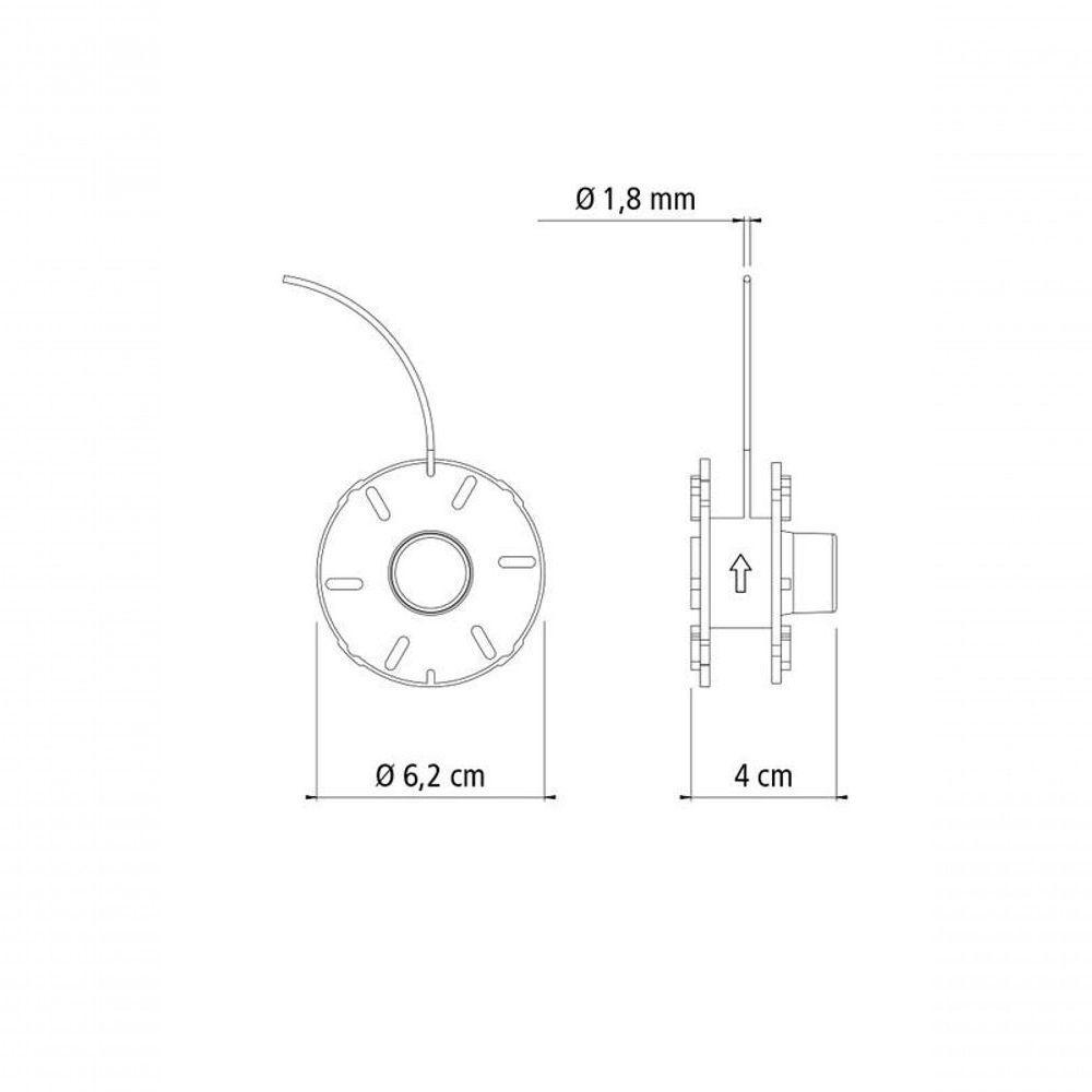 Carretel 1 Fio De Nylon Para Aparador De Grama Tramontina 1,8mm Com 8m De Comprimento - 3