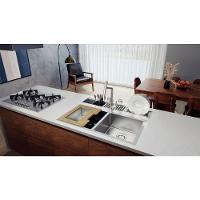 Kit Para Cubas Quadrum Tramontina Design Collection Com Tábua Em Madeira 42x40cm Tábua Auxiliar E Cesto Coador Em Inox - 3