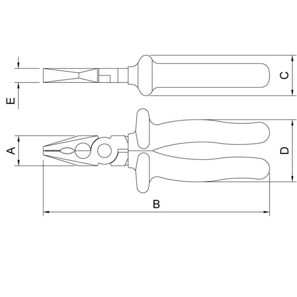 Alicate Universal Isolado 8" Tramontina Pro - Certificação Iec 60900 - 2