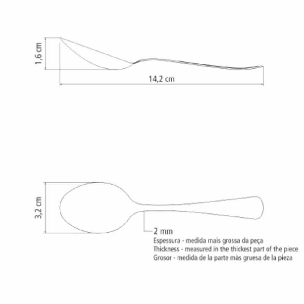 Colher Para Chá Tramontina Zurique Em Aço Inox - 3