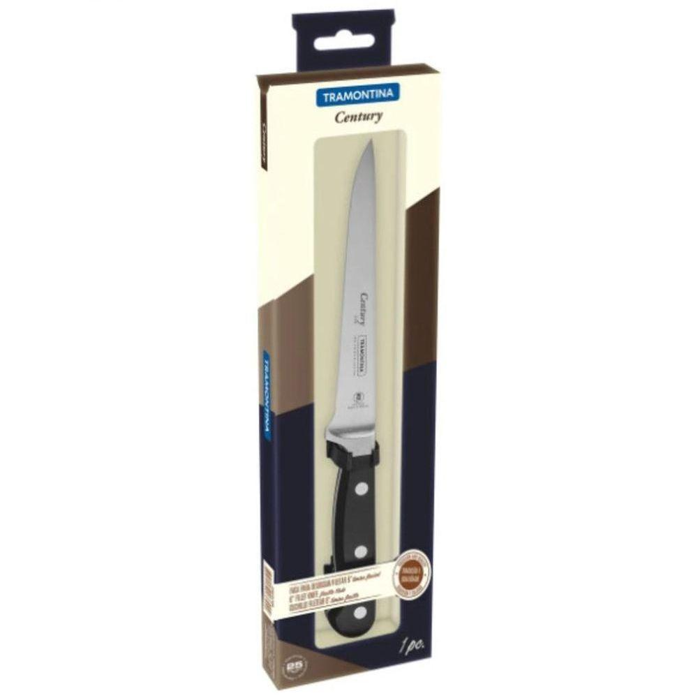 Faca Para Filetar Tramontina Century Com Lâmina Em Aço Inox E Cabo Em Policarbonato E Fibra De Vidro 6 - 3
