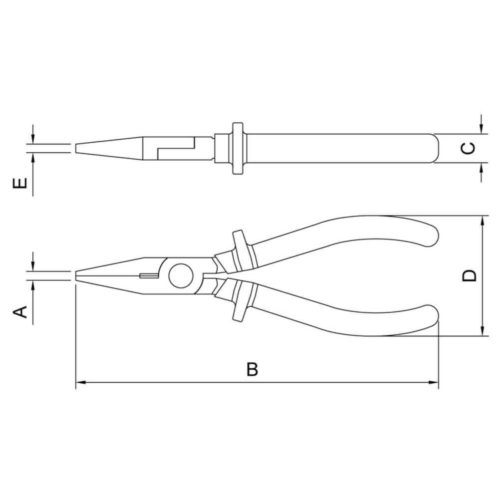 Alicate Bico Chato Isolado 1.000 V 6" Tramontina Pro - 1