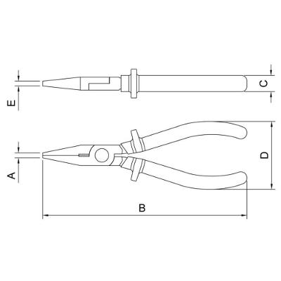 Alicate Bico Chato Isolado 1.000 V 6" Tramontina Pro