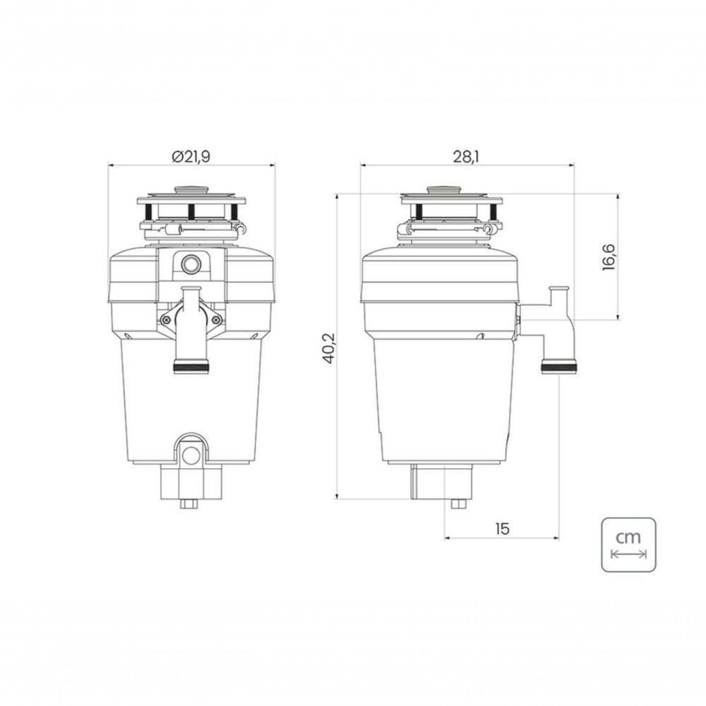 Triturador De Resíduos Alimentares Tramontina Para Cubas Ou Pias Com Potência De 0,75 Hp 220 V - 5