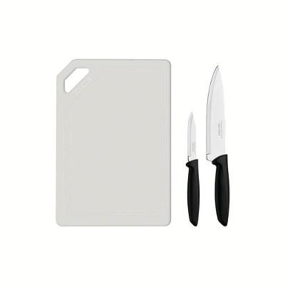 Conjunto Para Carnes E Legumes Tramontina Plenus 3 Peças Preto