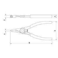 Alicate Para Anéis Ponta Chata 7" Tramontina Pro - 2