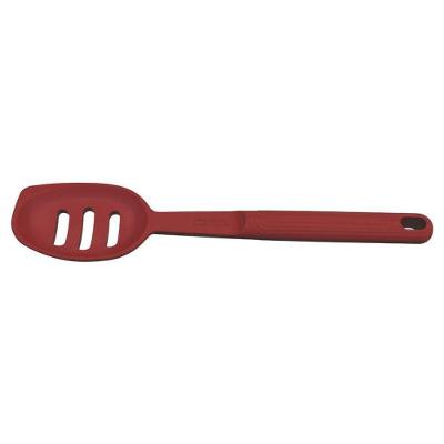 Colher Para Servir Vazada Tramontina Softta Vermelho De Silicone