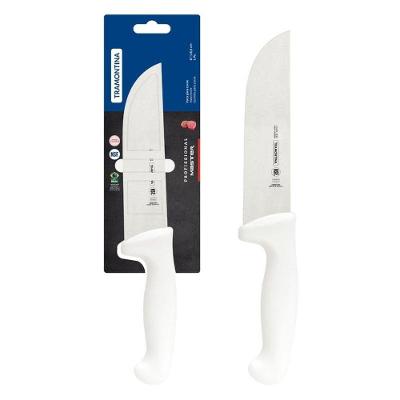 Faca Para Carne 6 Tramontina Profissional Com Lâmina Em Aço Inox E Cabo De Polipropileno Branco