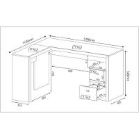 Escrivaninha/Mesa Com 2 Gavetas Cr25032 Branca - 3