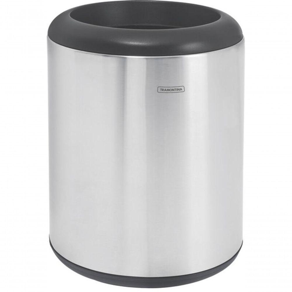 Lixeira Inox Tramontina Portofino Com Acabamento Escovado 23 Litros - 1