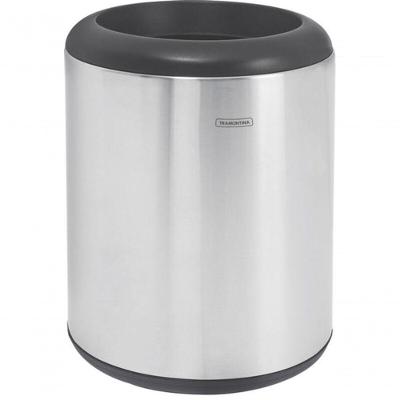 Lixeira Inox Tramontina Portofino Com Acabamento Escovado 23 Litros