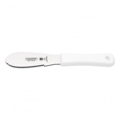 Espátula Tramontina Profissional Com Lâmina Em Aço Inox Com Serrilha E Cabo De Polipropileno Branco 4x1.1-4