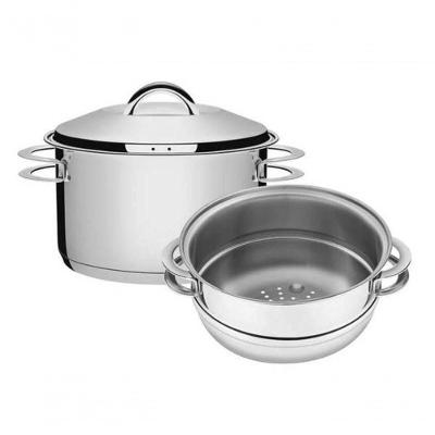 Jogo De Cozi-vapore Tramontina Solar Aço Inox 16cm 2 Peças