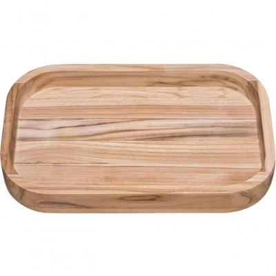 Gamela Para Churrasco Tramontina Retangular Em Madeira Teca 40x25cm