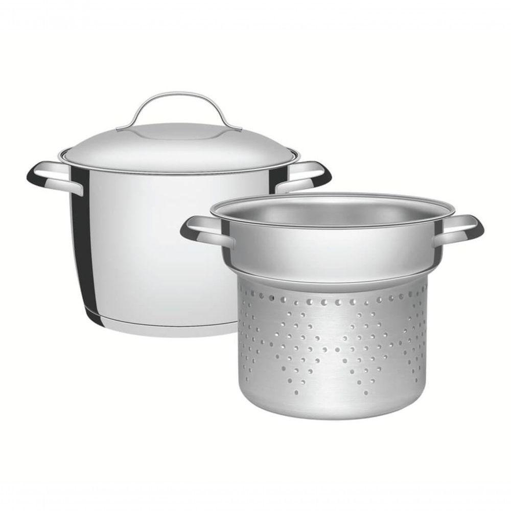 Jogo Cozi-pasta Tramontina Allegra Em Aço Inox 2 Peças - 1