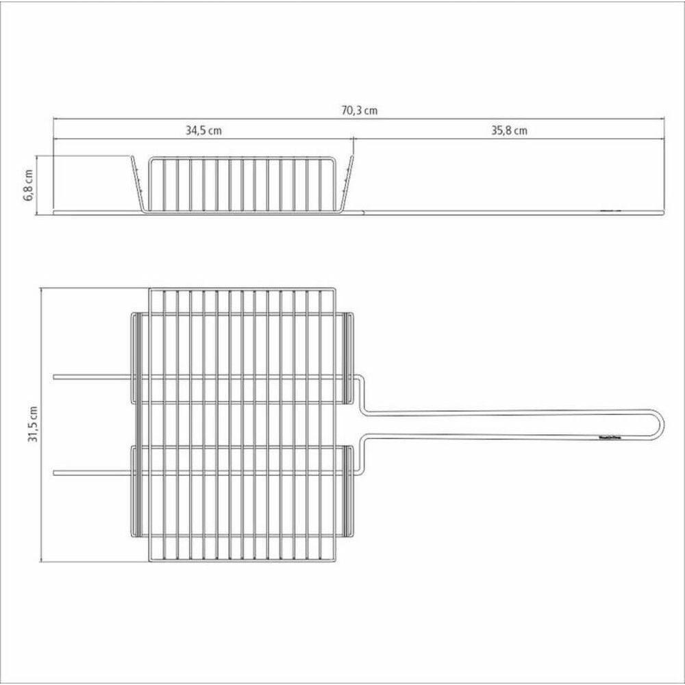 Grelha Multiuso Tramontina Churrasco 70,2x31,5cm Em Aço Inox - 5