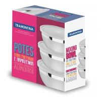 Jogo De Potes Tramontina Freezinox Aço Inox Com Tampa 3 Peças - 3