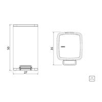 Lixeira Tramontina Octos Em Aço Inox Com Balde Removível E Pedal 15 L - 5