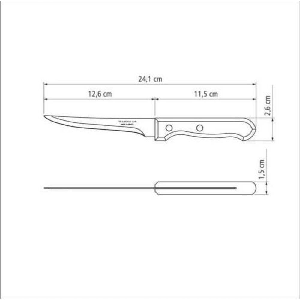 Faca Para Desossar Tramontina 5 Dynamic Cabo De Madeira - 2