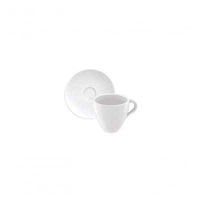 Conjunto De Xícaras E Pires Tramontina Paola Em Porcelana 95ml 2 Peças