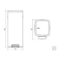 Lixeira Tramontina Octos Em Inox Com Balde Removível E Pedal 20 Litros - 2