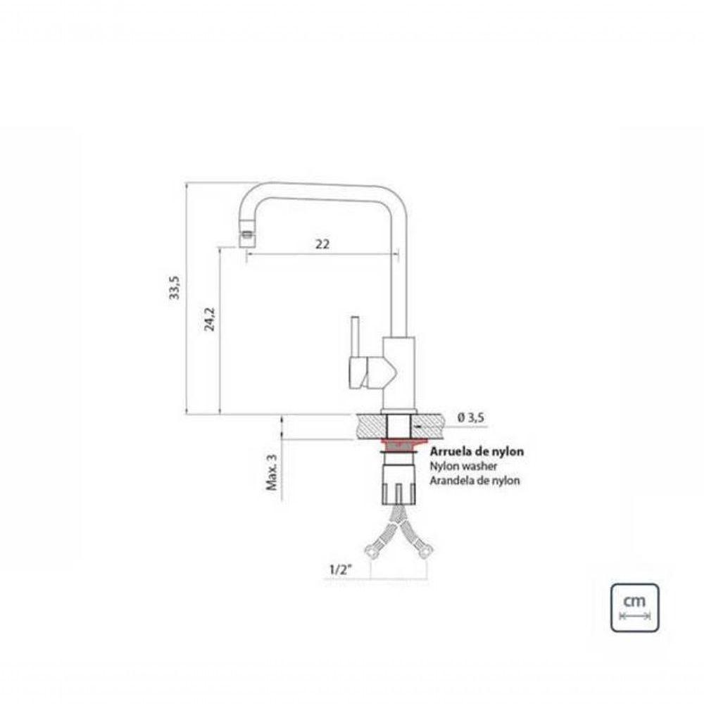Monocomando Tramontina Angolare Em Inox Gold Com Bica Articulada Com Revestimento Pvd - 2