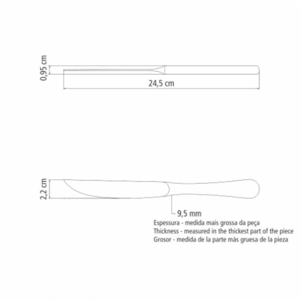 Faca Para Churrasco Tramontina Classic Forjada Em Aço Inox - 3