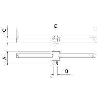 Cabo T Aço Cromo Vanádio 4.1-2" Encaixe 1-4" Tramontina Pro - 2