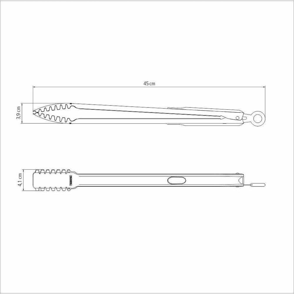 Pegador De Carne Tramontina Churrasco Black 45cm Em Aço Inox E Cabo Emborrachado - 4