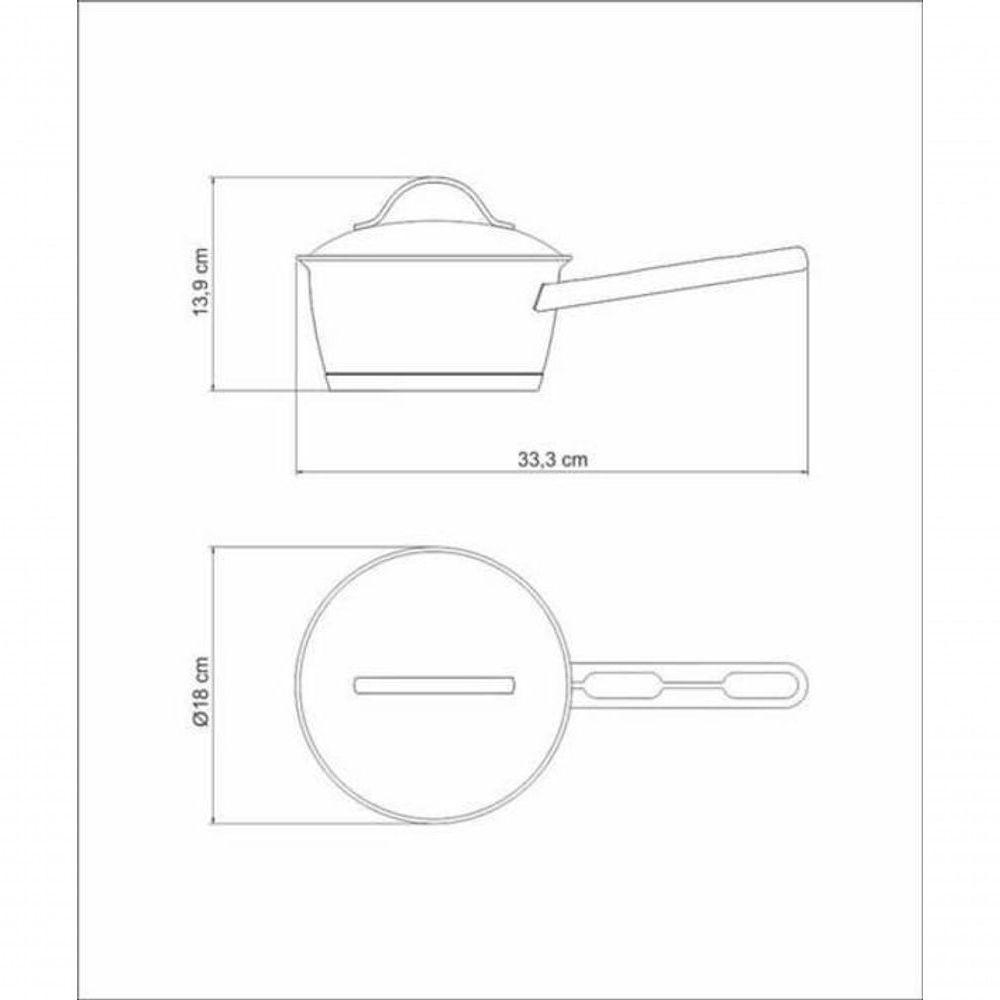 Panela Allegra 16cm Tramontina Em Aço Inox - 4