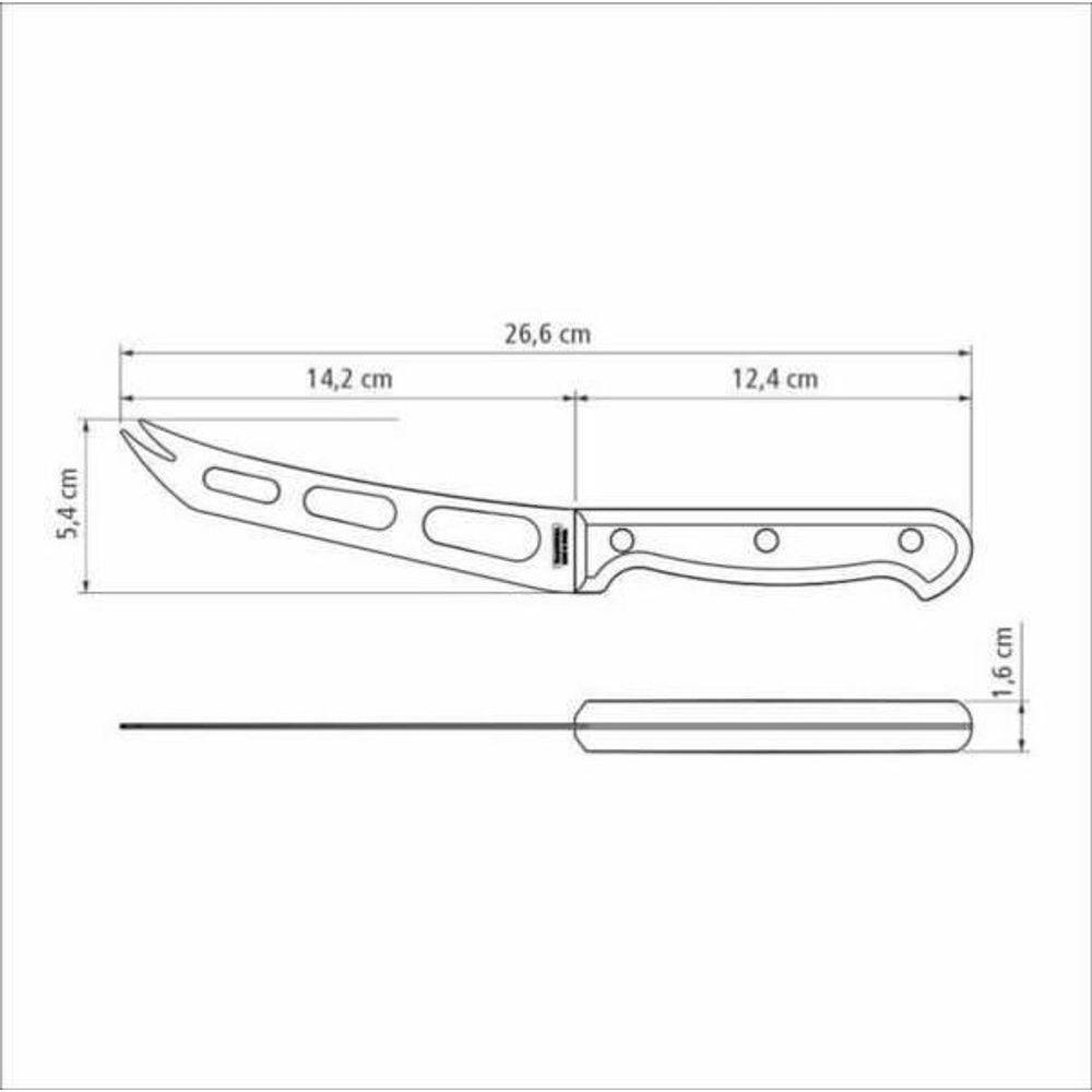 Faca Para Queijo Tramontina Ultracorte Inox 6 Preta - 3