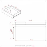 Escrivaninha Multimóveis Cr25053 Amendoa/Preta - 3