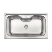 Cuba De Sobrepor Tramontina Morgana Maxi 78 Fx Em Inox Acabamento Escovado Com Válvula 86x50cm - 1