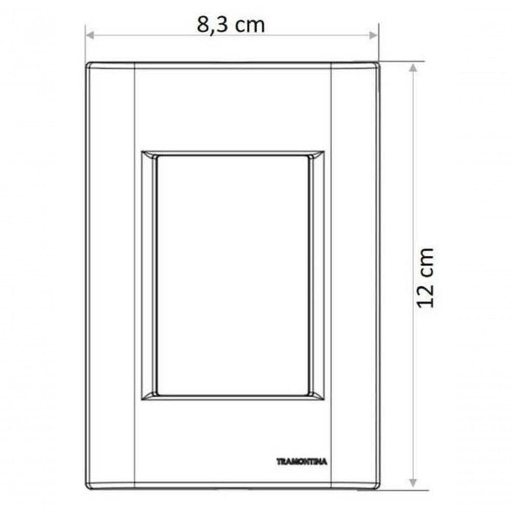 Conjunto 4x2 2 Interruptores Simples 10 A 250 V Tramontina Giz Branco - 2