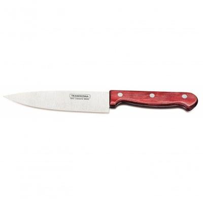 Faca Chef Tramontina Polywood 6 Aço Inox Vermelho