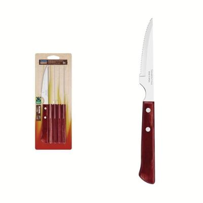 Conjunto Tramontina 6 Peças Facas Aço Inox Cabo Vermelho